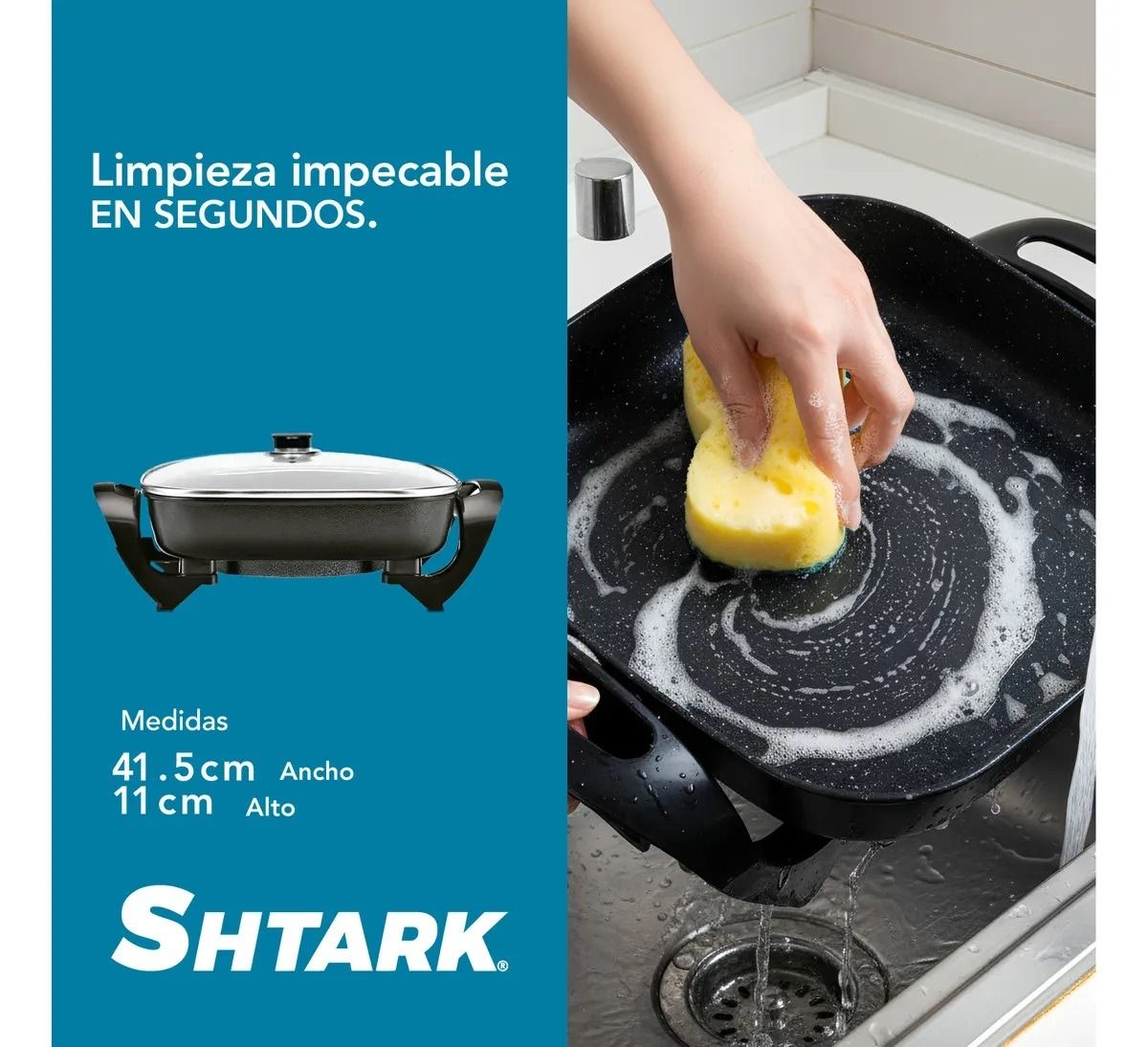 Sartén Eléctrico 1500W 5L SHTSE Shtark 6