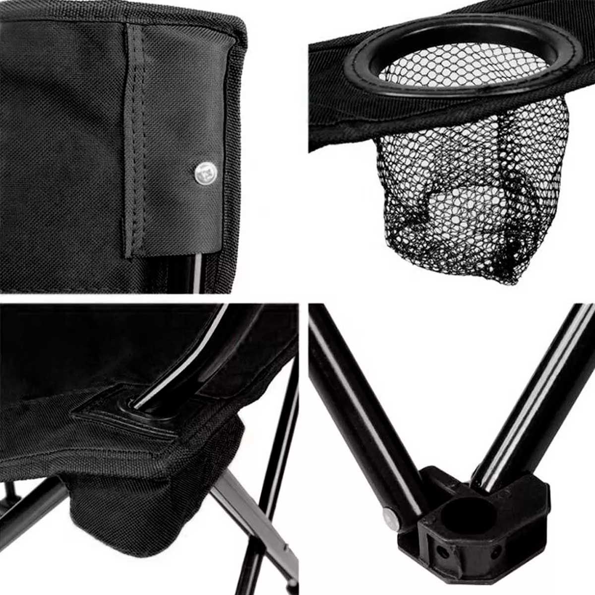 Silla Plegable Para Camping Negra GardenLife 2