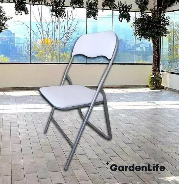 Silla Acojinada Plegable Blanca GardenLife 4