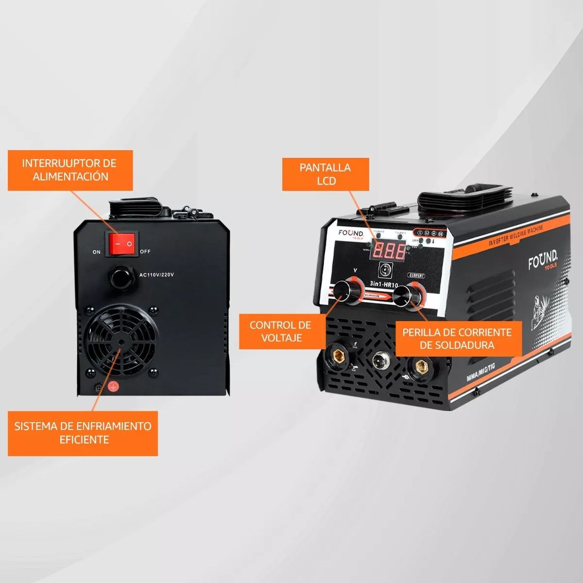 Soldadora Inversora MMA/MIG/MAG/TIG 5in1-FTL Found Tools 7