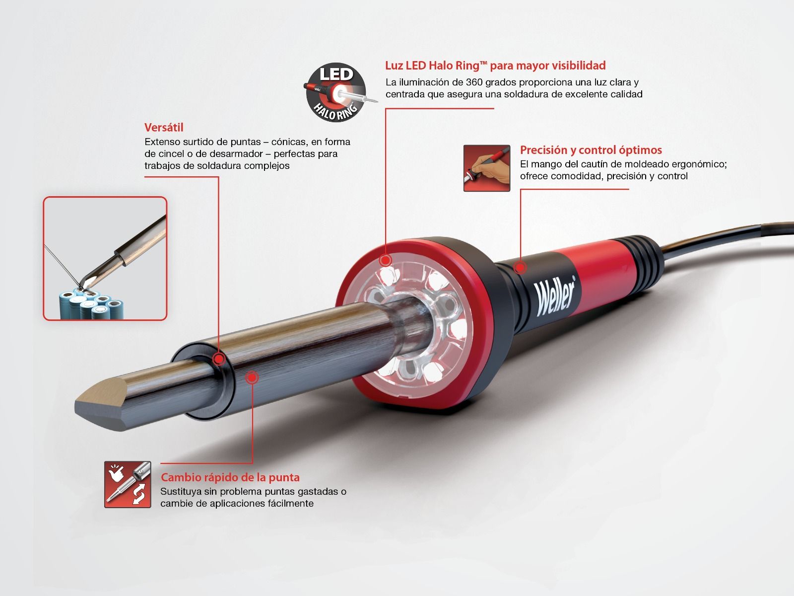 Cautín para soldadura de 80 W WLIR8012A Weller 7