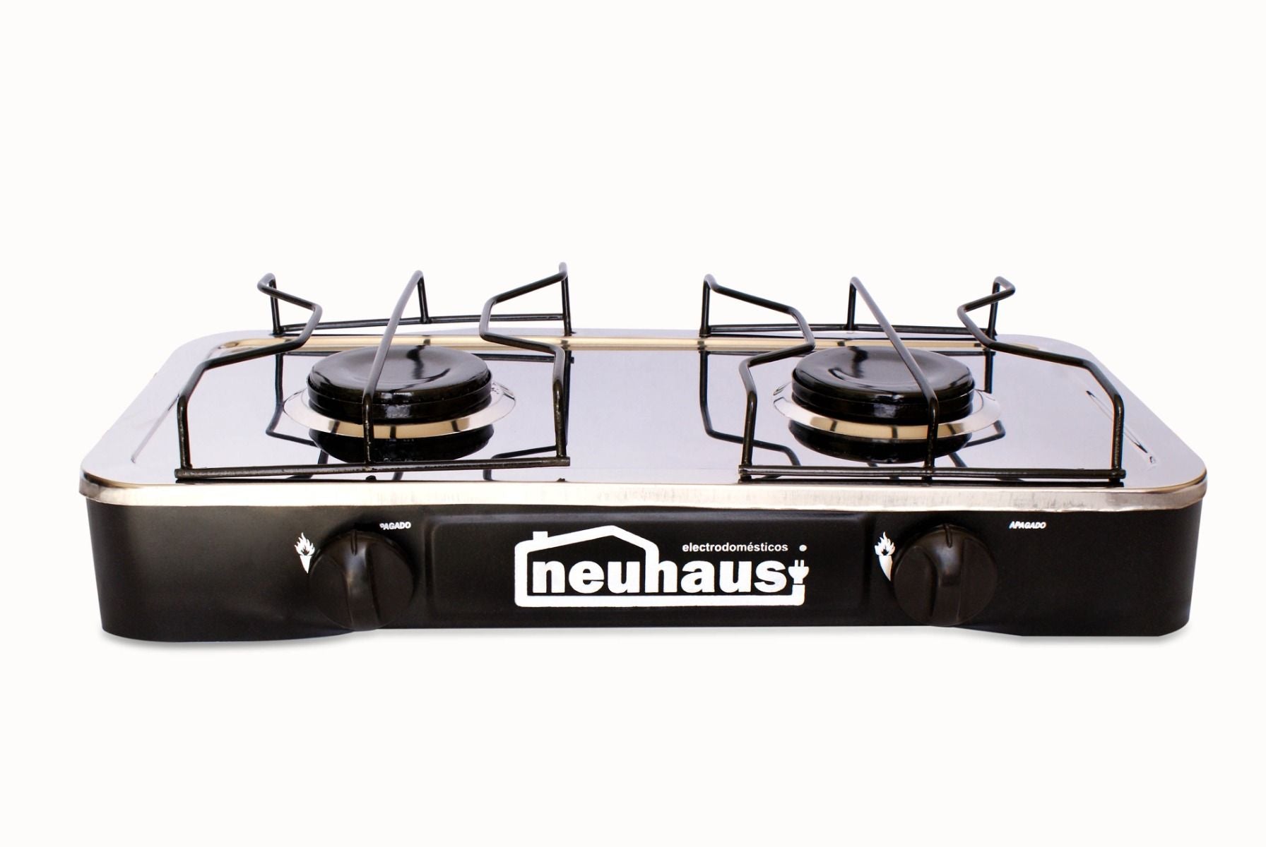 Estufa de mesa de 2 Quemadores Acero Inoxidable NEUHAUS 2