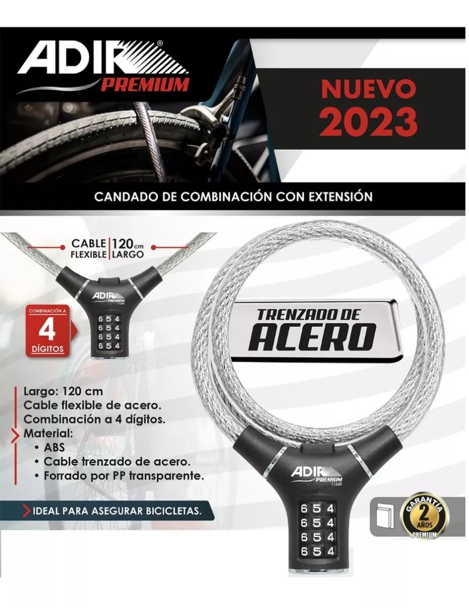 Candado de combinación para Bicicleta 11520 Adir 2