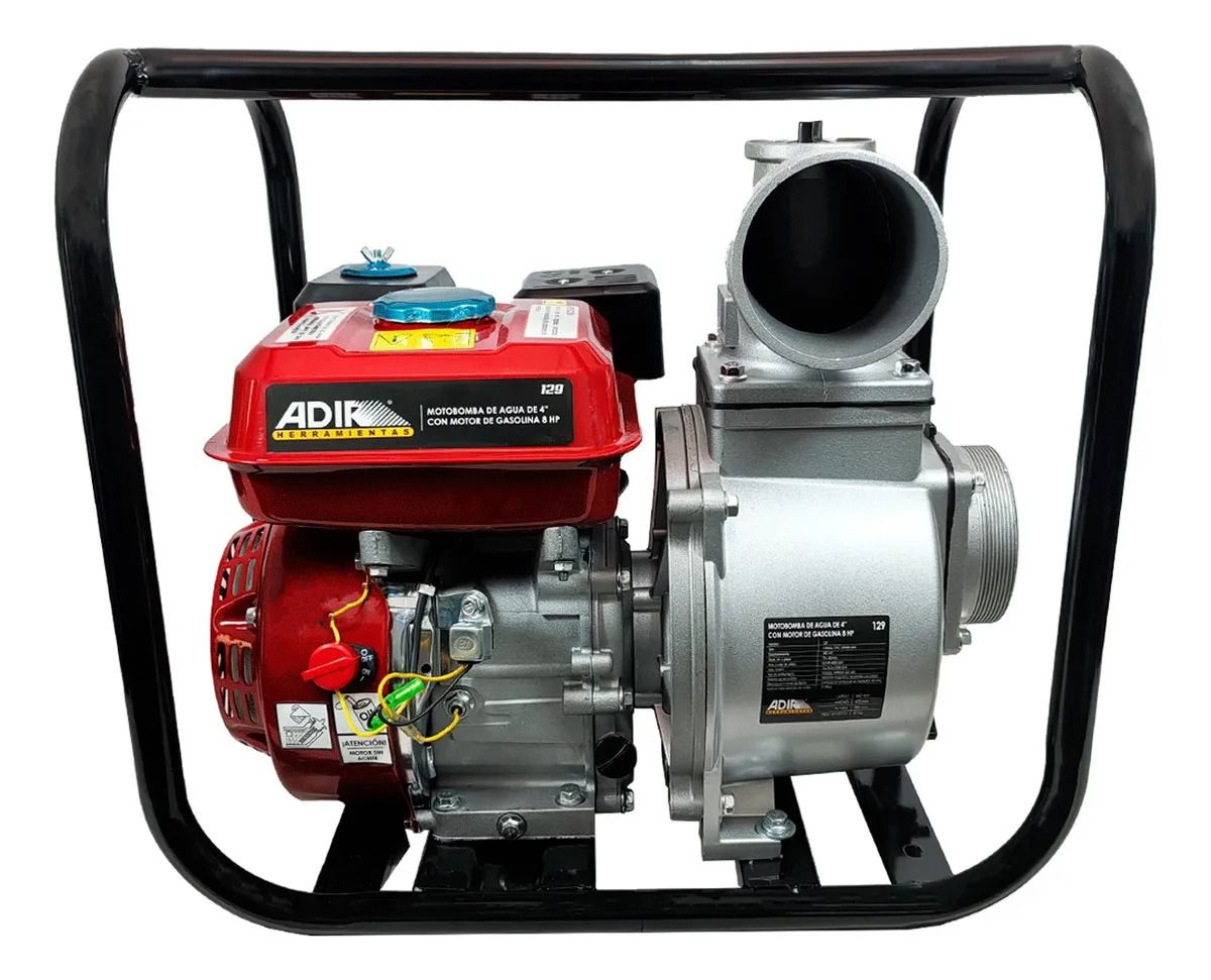 Motobomba a Gasolina 8 HP 4 X 4" 129 Adir 6