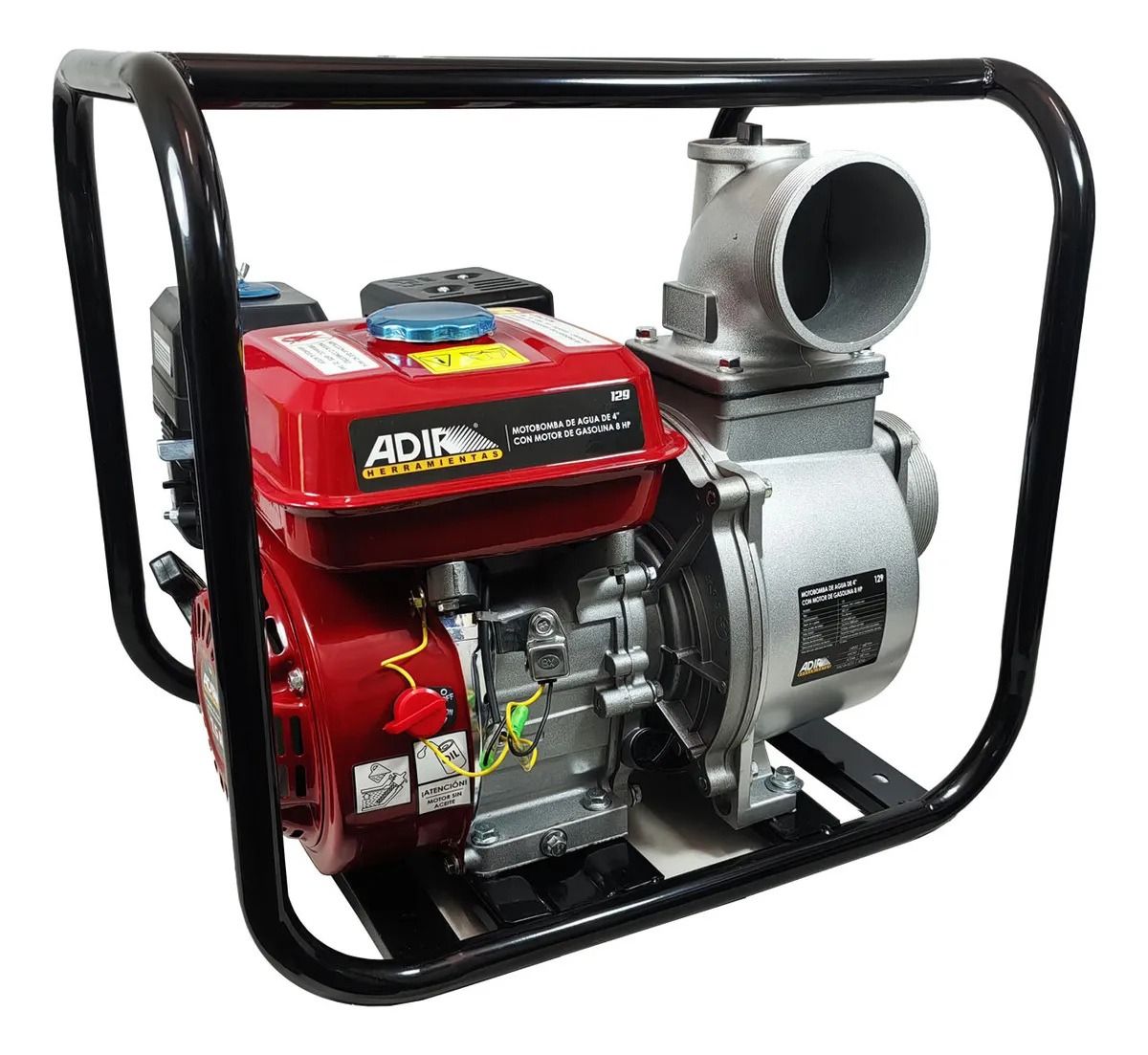 Motobomba a Gasolina 8 HP 4 X 4" 129 Adir 4