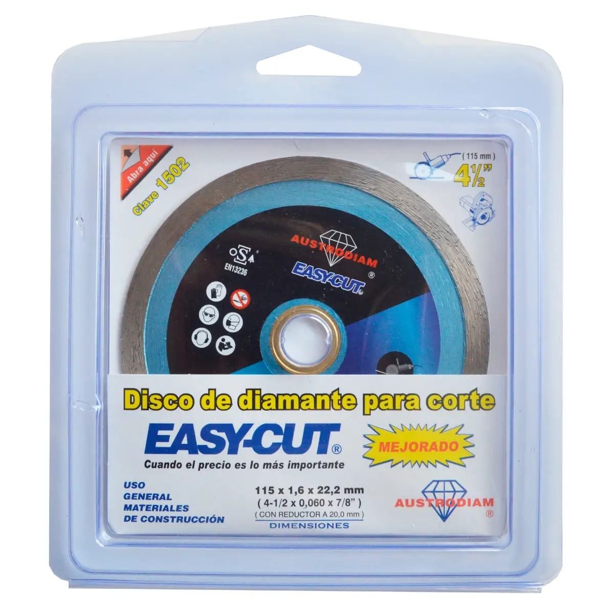 Disco de Diamante Easy-Cut 4-1/2" 1502 Austromex 2