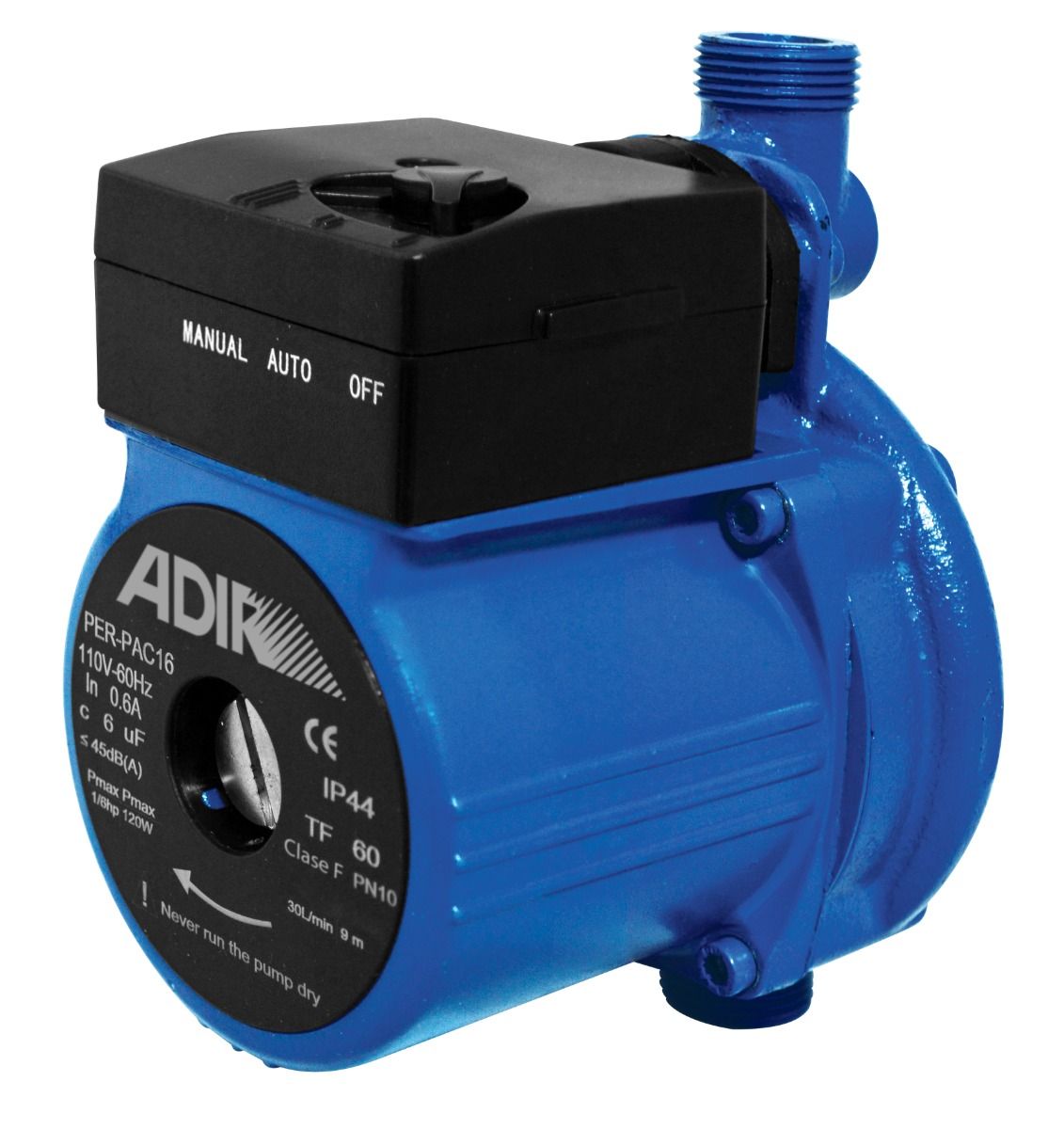 Bomba Presurizador Automático 1/6 HP 1503 Adir