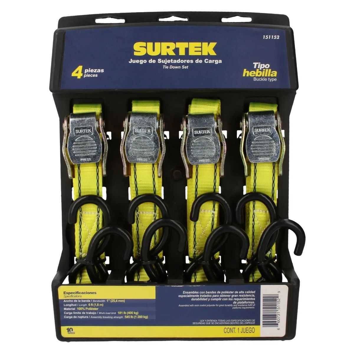 Juego de Sujetadores Tipo Hebilla, 4 Pz 151152 Surtek 7