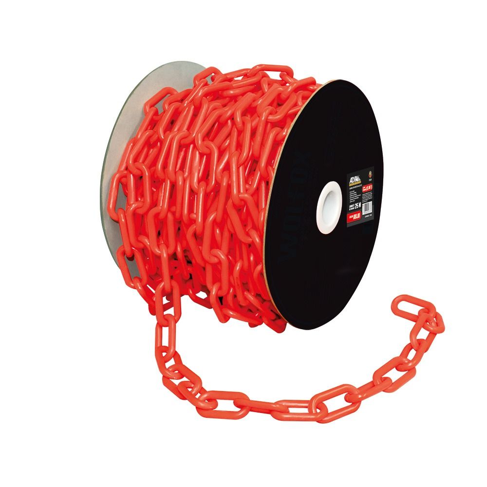 Cadena de Plástico Rojo 1/4" 25M 17679 Adir