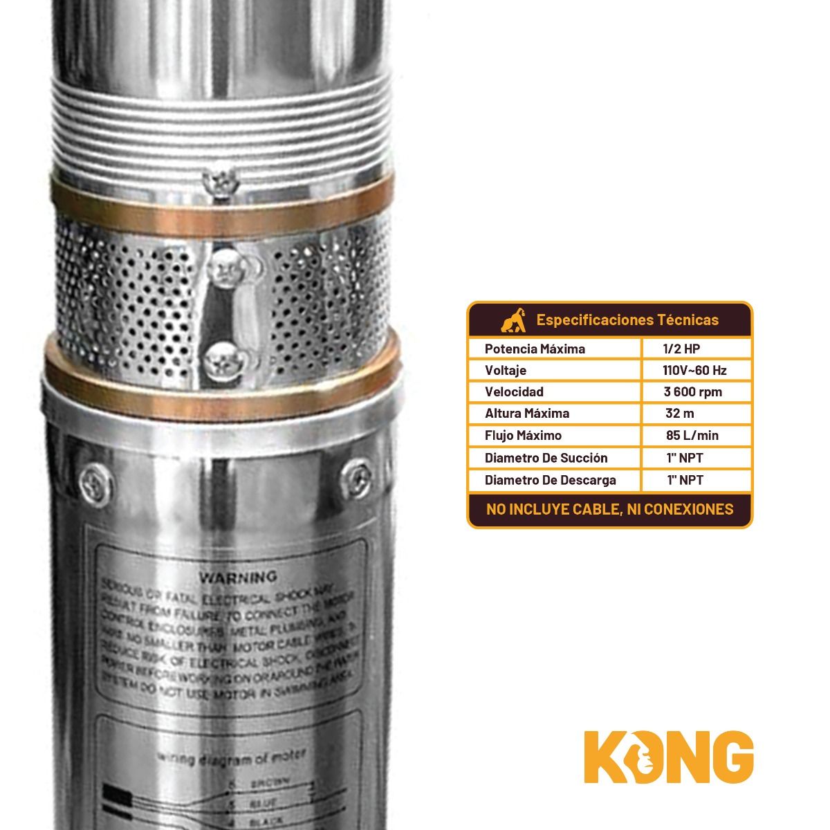 Bomba Tipo Bala 1/2 HP KO-BA23P Kong 3