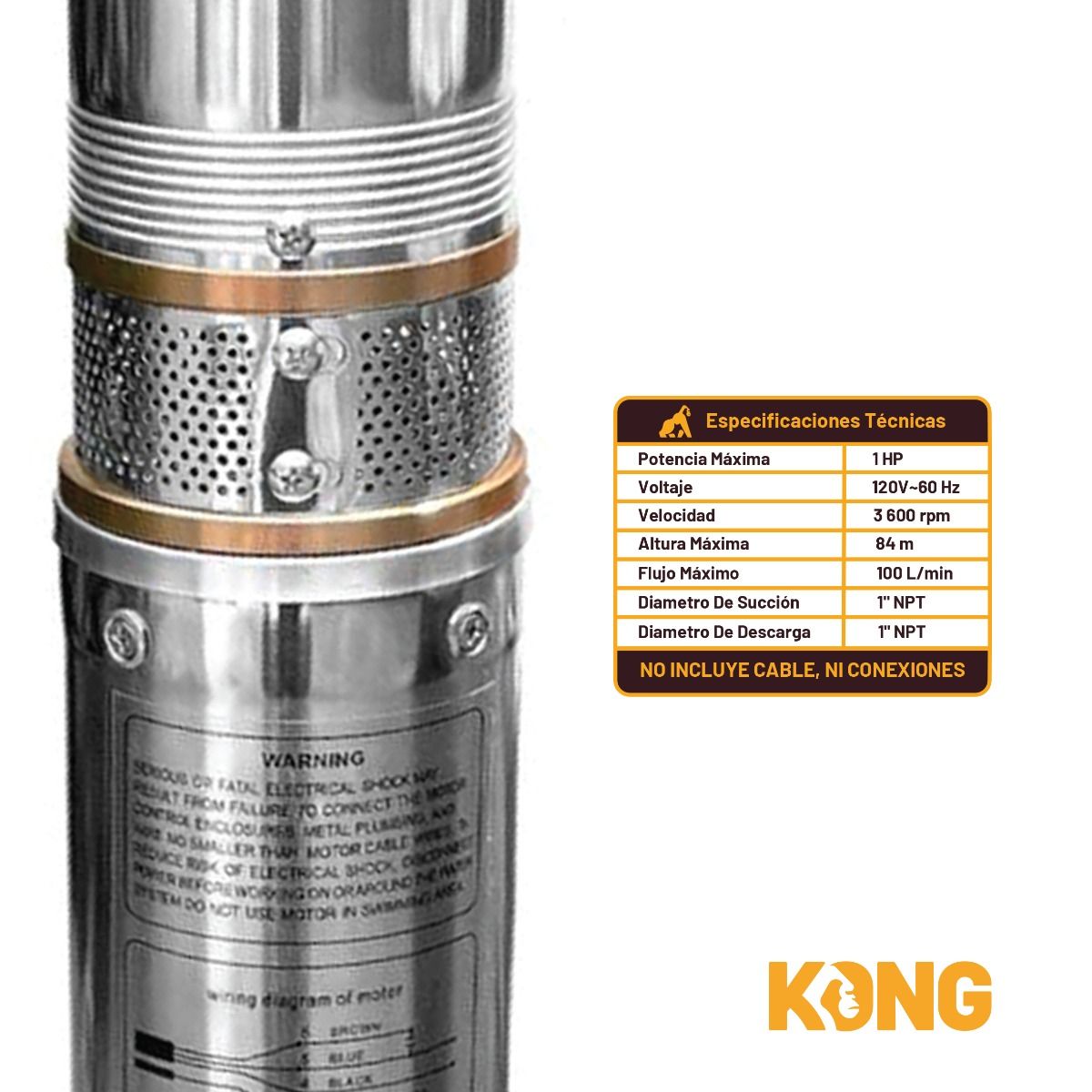 Bomba Tipo Bala 1 HP KO-BA28P Kong 3
