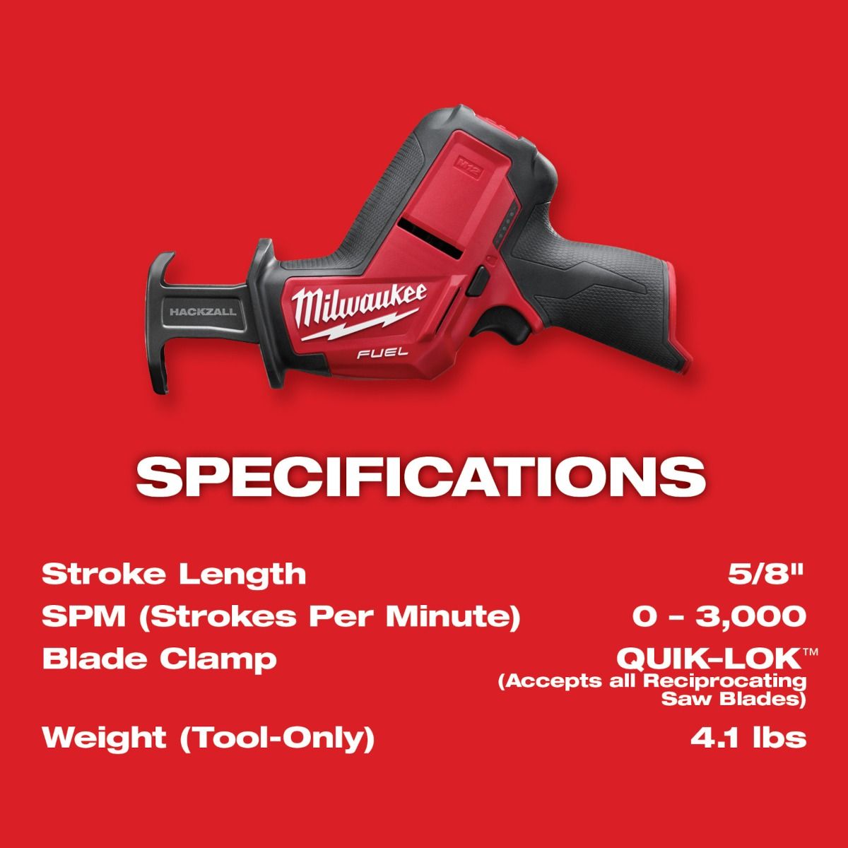 Sierra Sable Reciproca M12 FUEL™ HACKZALL® 2520-21XC Milwaukee 6