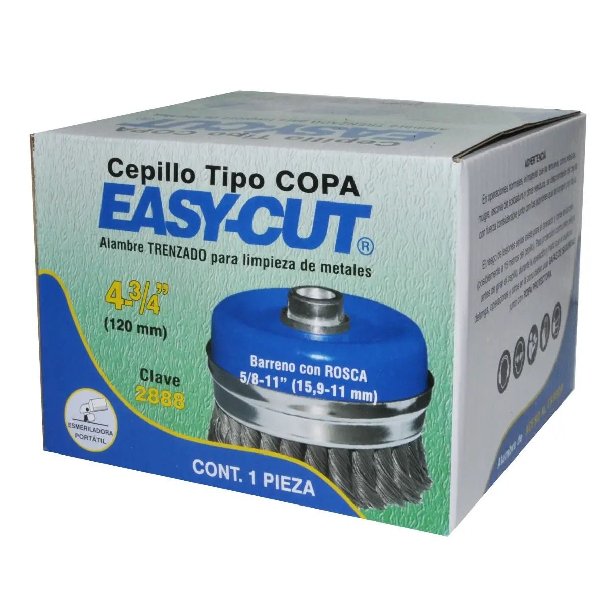 Carda Tipo Copa Trenzado 4-3/4” x 5/8”-11H 2888 Austromex 3