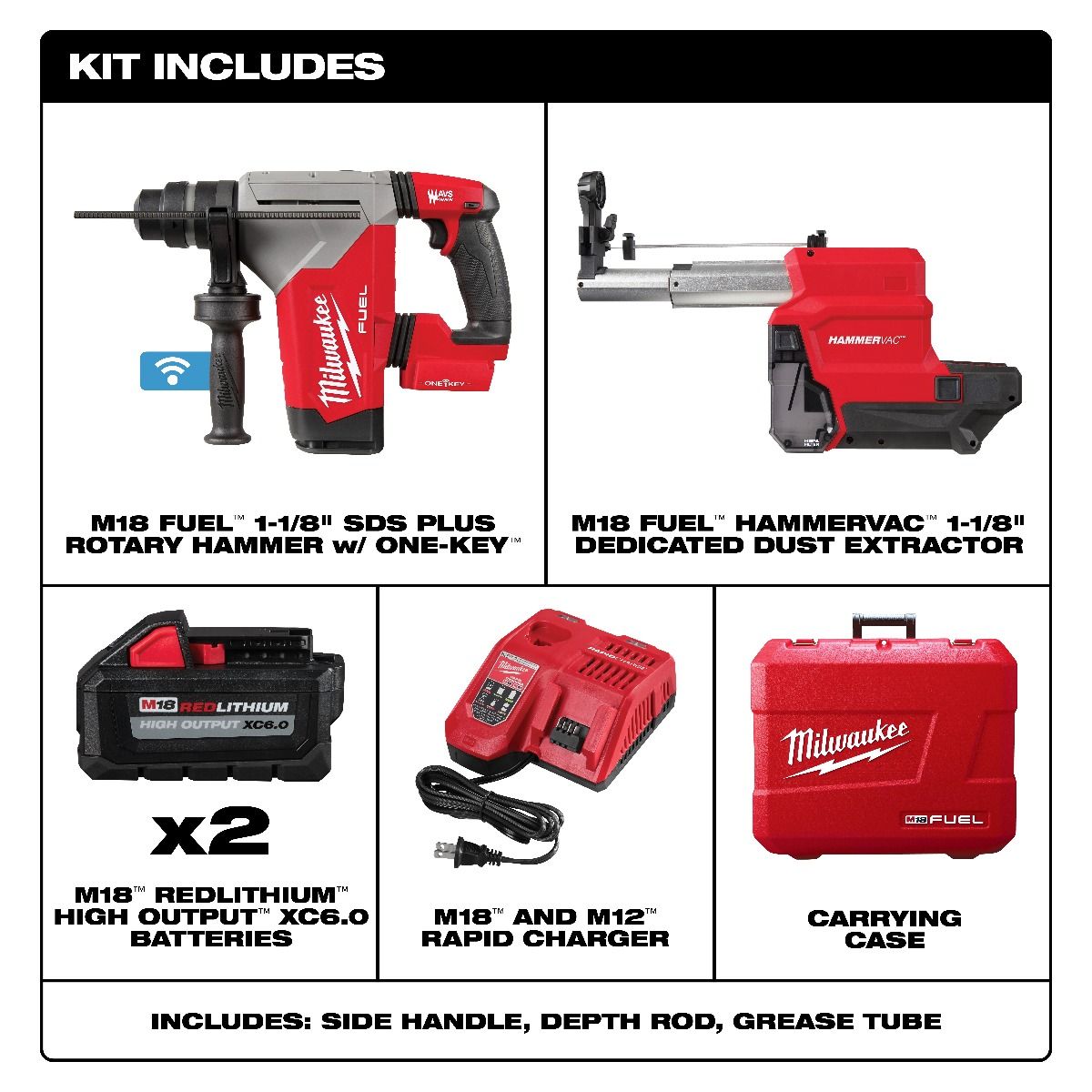 Martillo Rotativo M18 FUEL™ SDS Plus de 1-1/8" 2915-22DE Milwaukee 3
