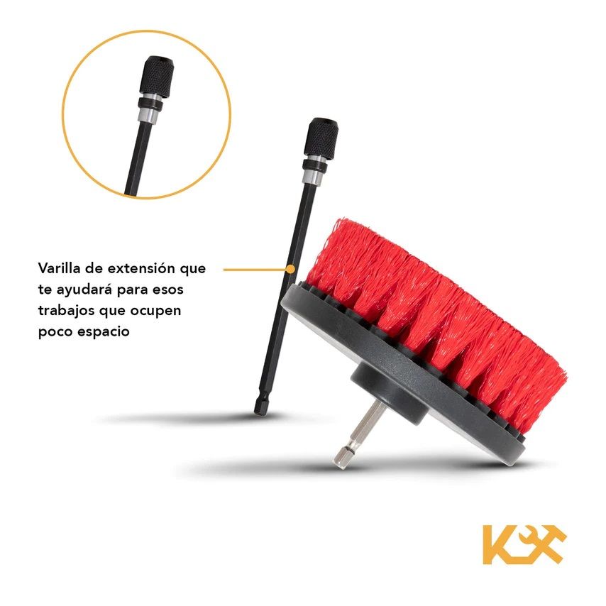 Cepillo para Taladro Juego 10 Piezas para Limpieza Cerdas Multiusos 300159 Kingsman 6
