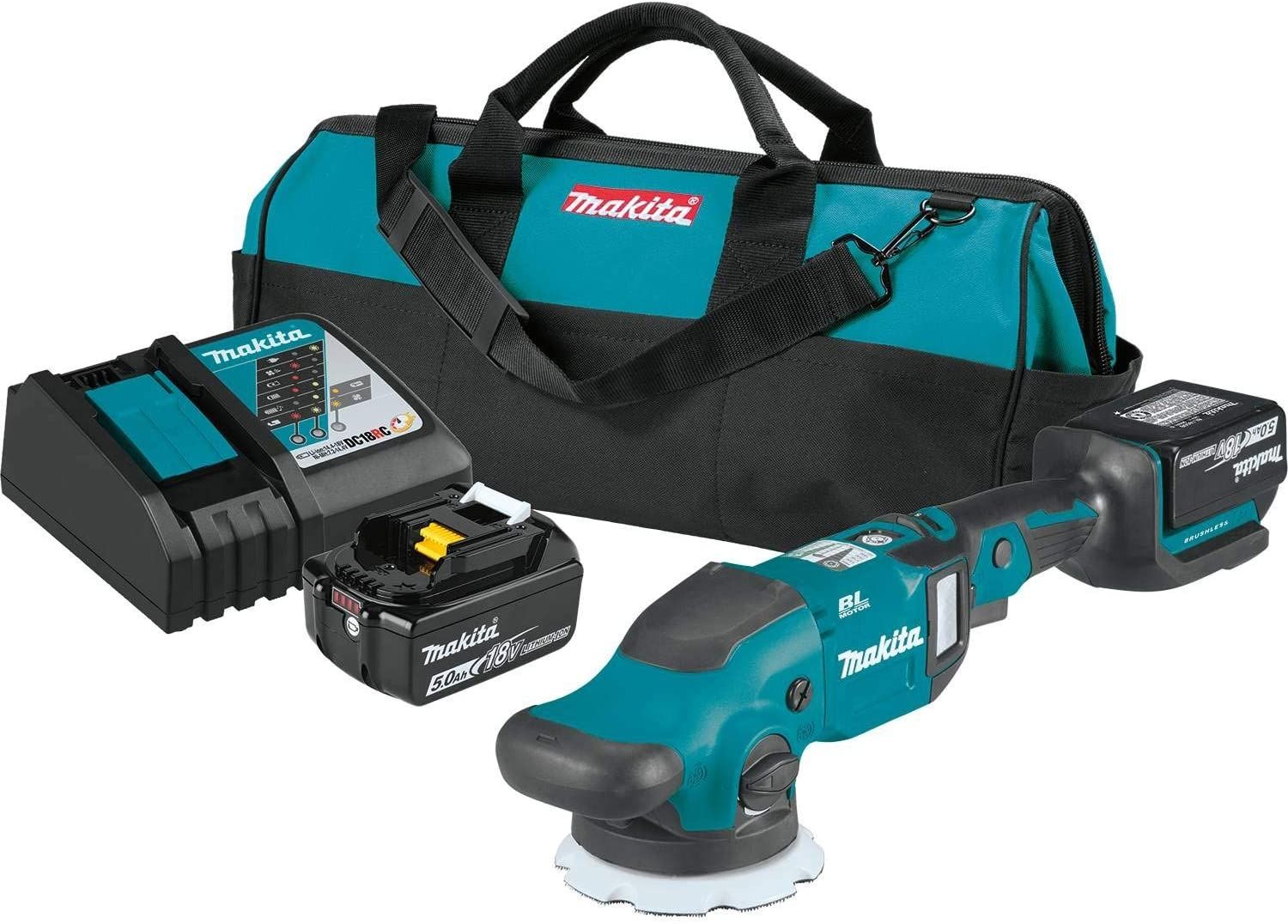 Pulidora Doble Acción Inalámbrica 5" 18V DPO500RTE Makita 2