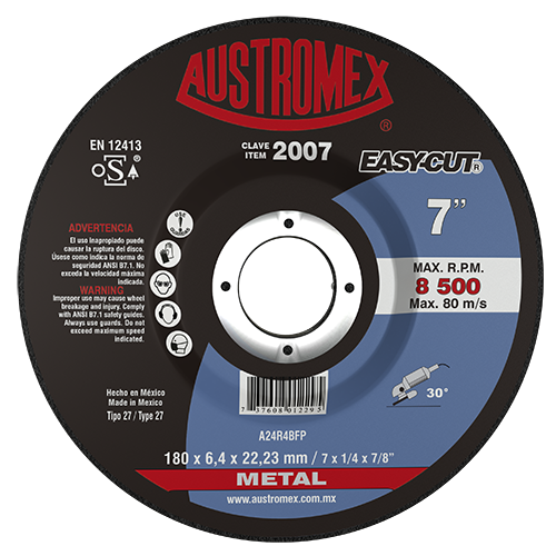 Disco para desbaste de metal 7 Pulg 2007 Austromex