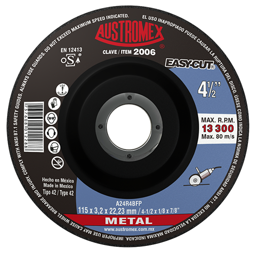 Disco para corte de metal 4-1/2 Pulg 2006 Austromex