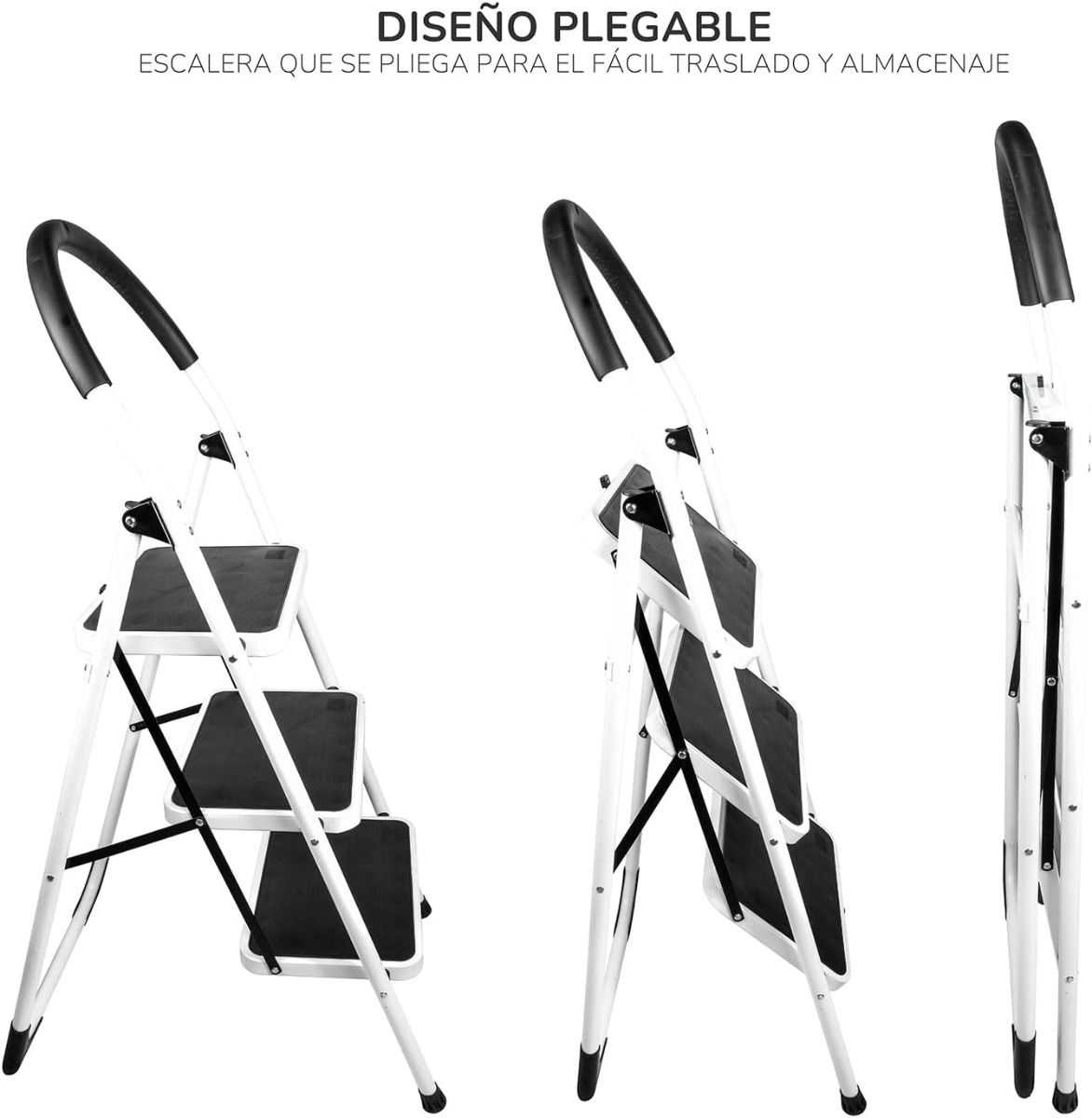 Escalera taburete 3 escalones Dayo 4