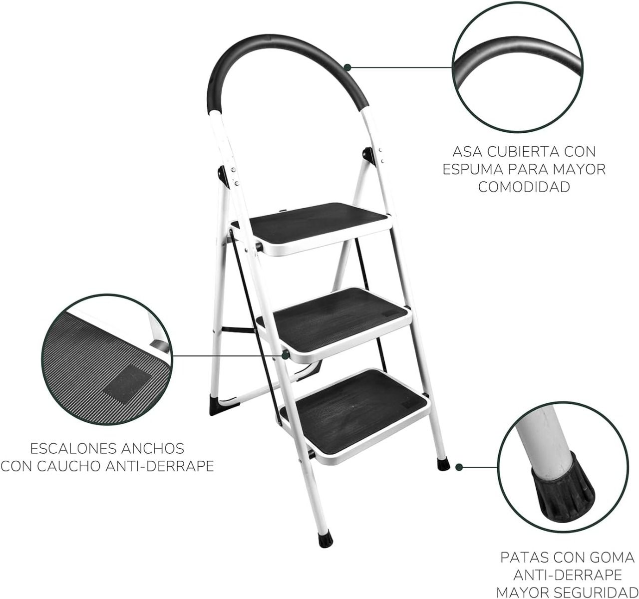 Escalera taburete 3 escalones Dayo 5