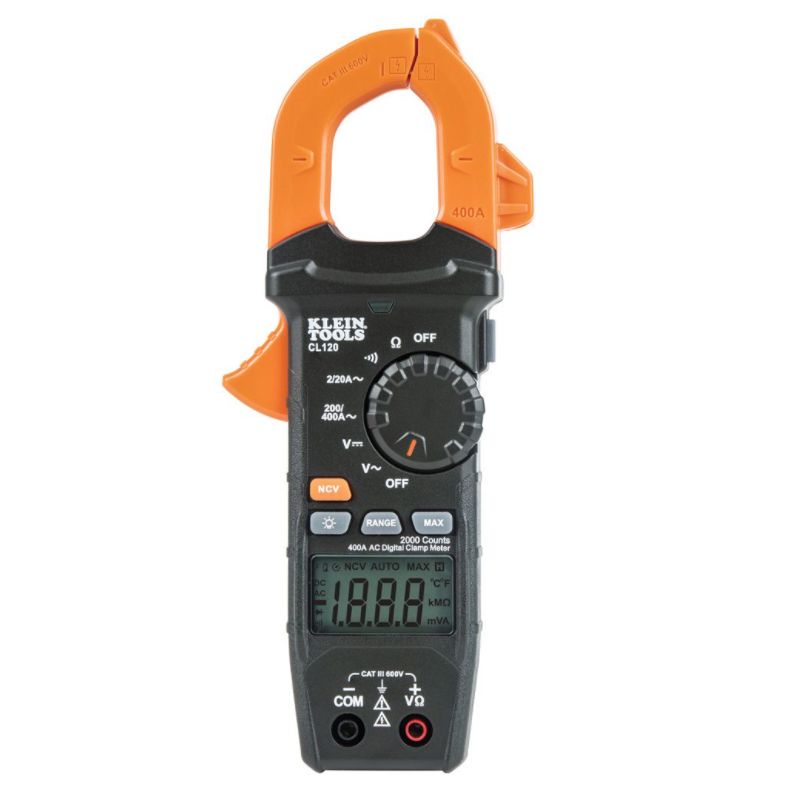 Multímetro digital de gancho de rango automático de 400 A CA CL120 Klein Tools 2