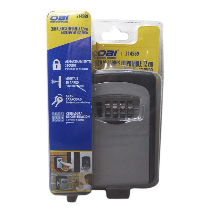 Caja de llaves empotrable 12 Cm con vombinacion uso rudo 214569 Obi 3