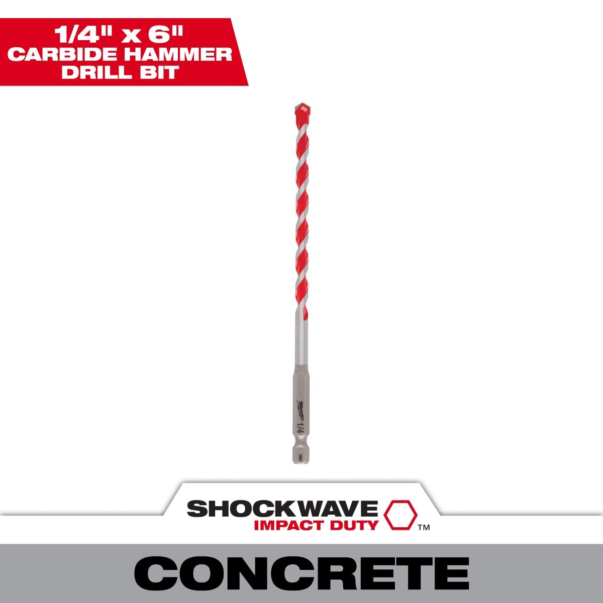 Broca de Concreto 1/4" X 6” 48-20-9011 Milwaukee 5