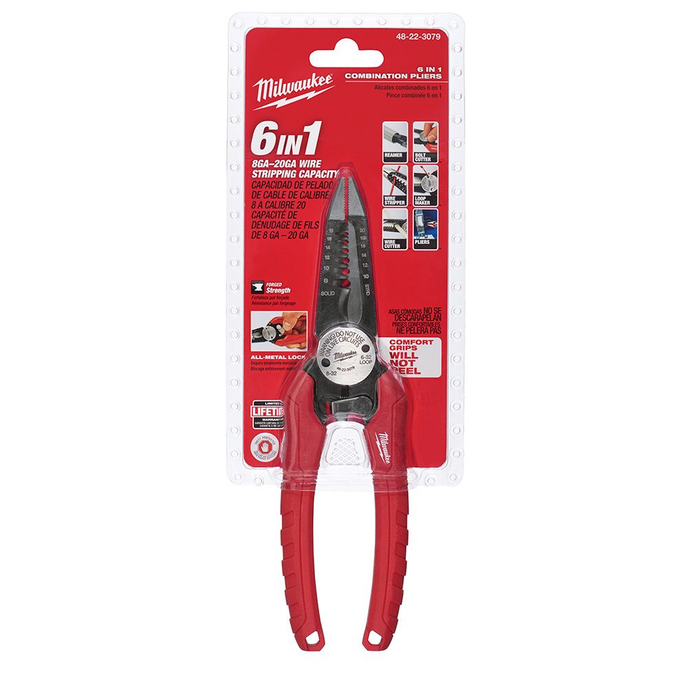 Pinzas combinadas pelacables 6 en 1 48-22-3079 Milwaukee