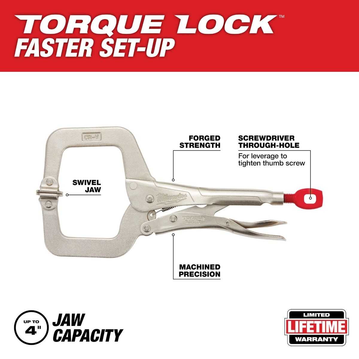 Pinza de presión Tipo C 11” 48-22-3521 Milwaukee 2