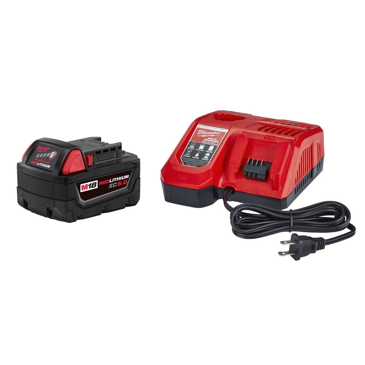 Juego batería y cargador M18™ REDLITHIUM™ XC5.0 48-59-1850 Milwaukee 4