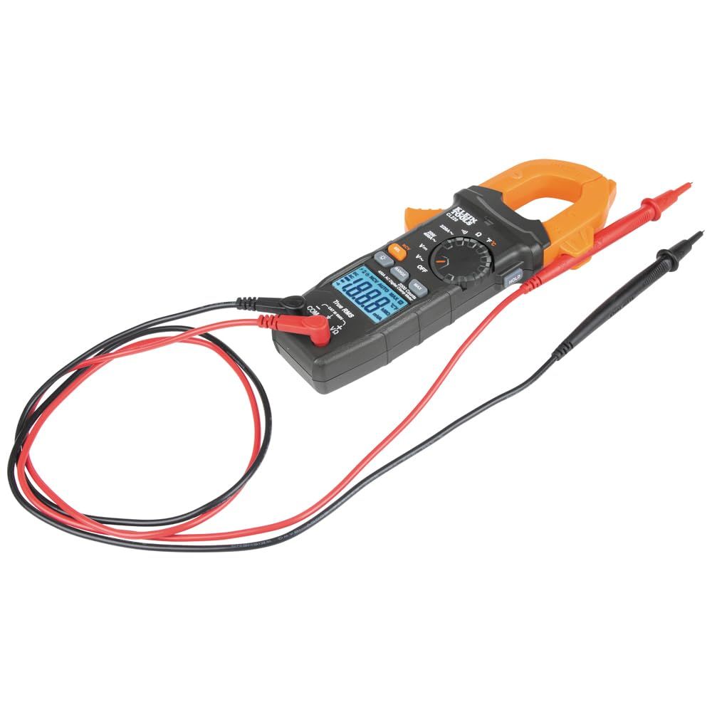Multímetro digital de gancho de rango automático de 400 A CA con medidor de temperatura CL220VP Klein Tools 2