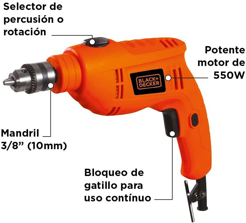 Rotomartillo 550w 3/8 TB550 Black&amp;Decker 3