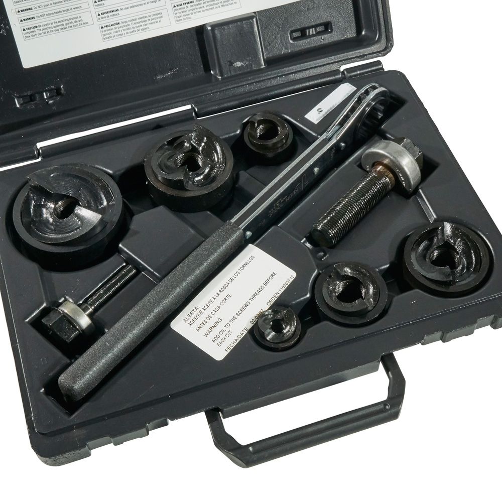 Juego de 6 Sacabocados KT de 0.50'' a 2'' en estuche 53732SEN Klein Tools 4