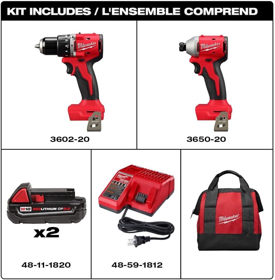 Combo Rotomartillo - Atornillador 3610-22CT brushless Milwaukee 5