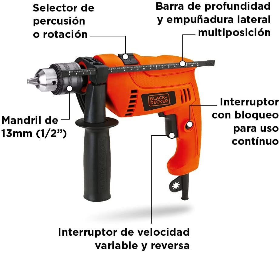 Rotomartillo 1/2 Pulg 550W HD555 Black&amp;Decker 2