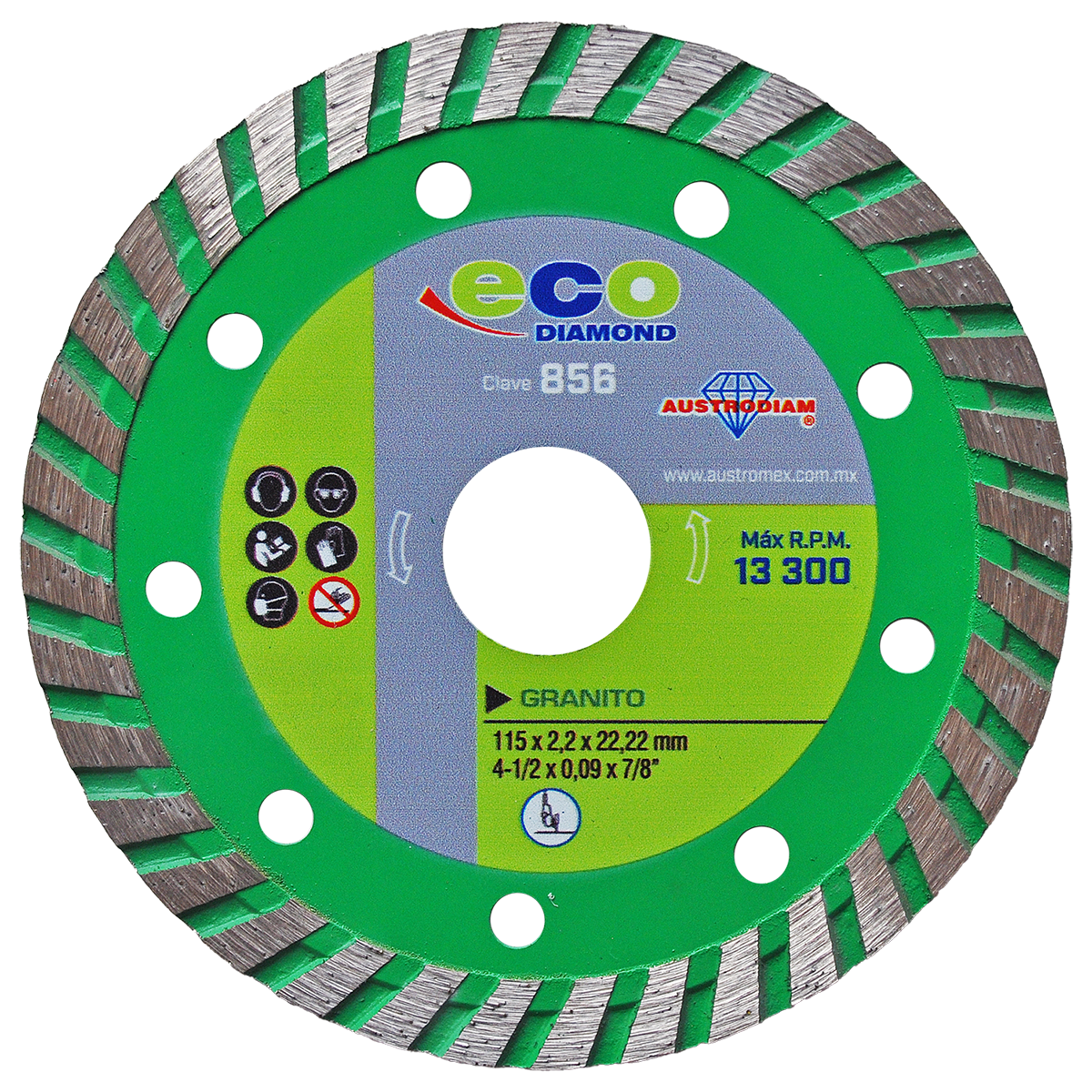 Disco Turbo Corte Granito y Mármol 4-1/2” 856 Austromex