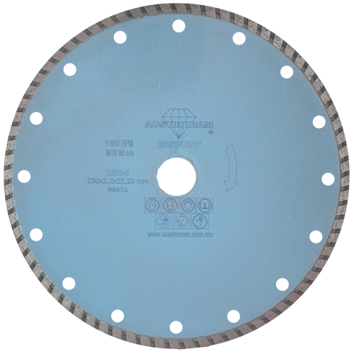 Disco de diamante turbo Easy-cut 9 Pulg 2504 Austromex