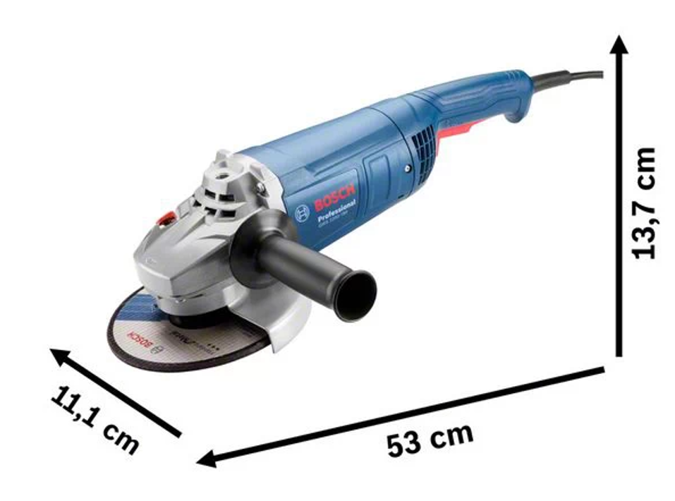Amoladora Angular 7" 2200W 8,500 rpm GWS 2200-180 18F1.1 Bosch 2