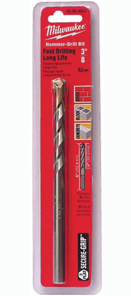 Broca para concreto medida 3/8X6 Pulg 48-20-8821 Milwaukee