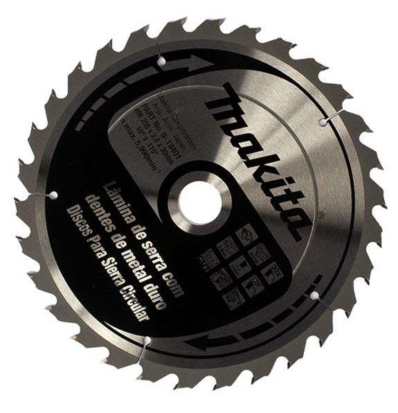 Sierra Para Madera 10" 30 Dientes B-19401 Makita 3