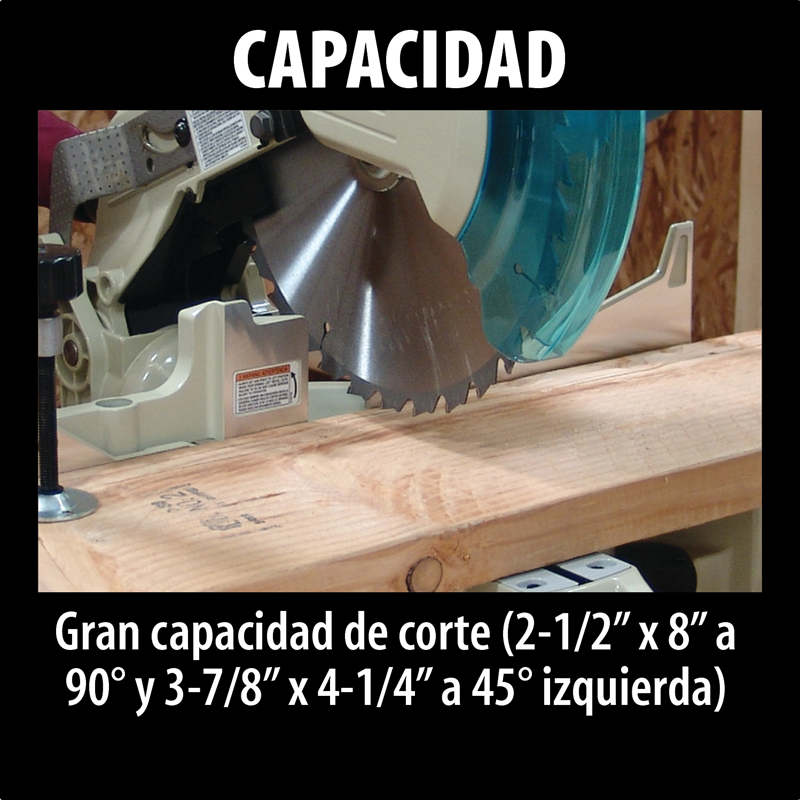 Sierra inglete compuesta 12 Pulg 1650W LS1221 Makita 10