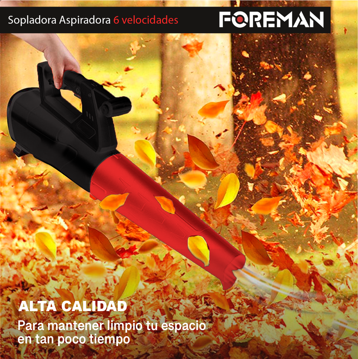 Sopladora aspiradora FO100 FOREMAN 7