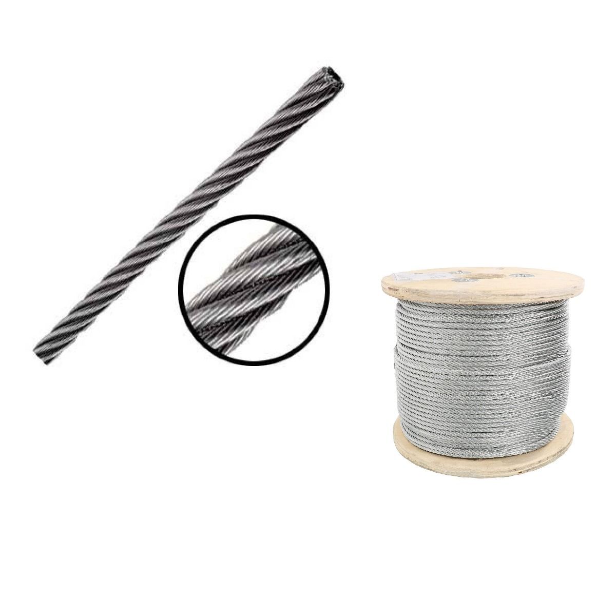 Cable de acero 1/8” x 75 Mts 7x7 213601 Obi