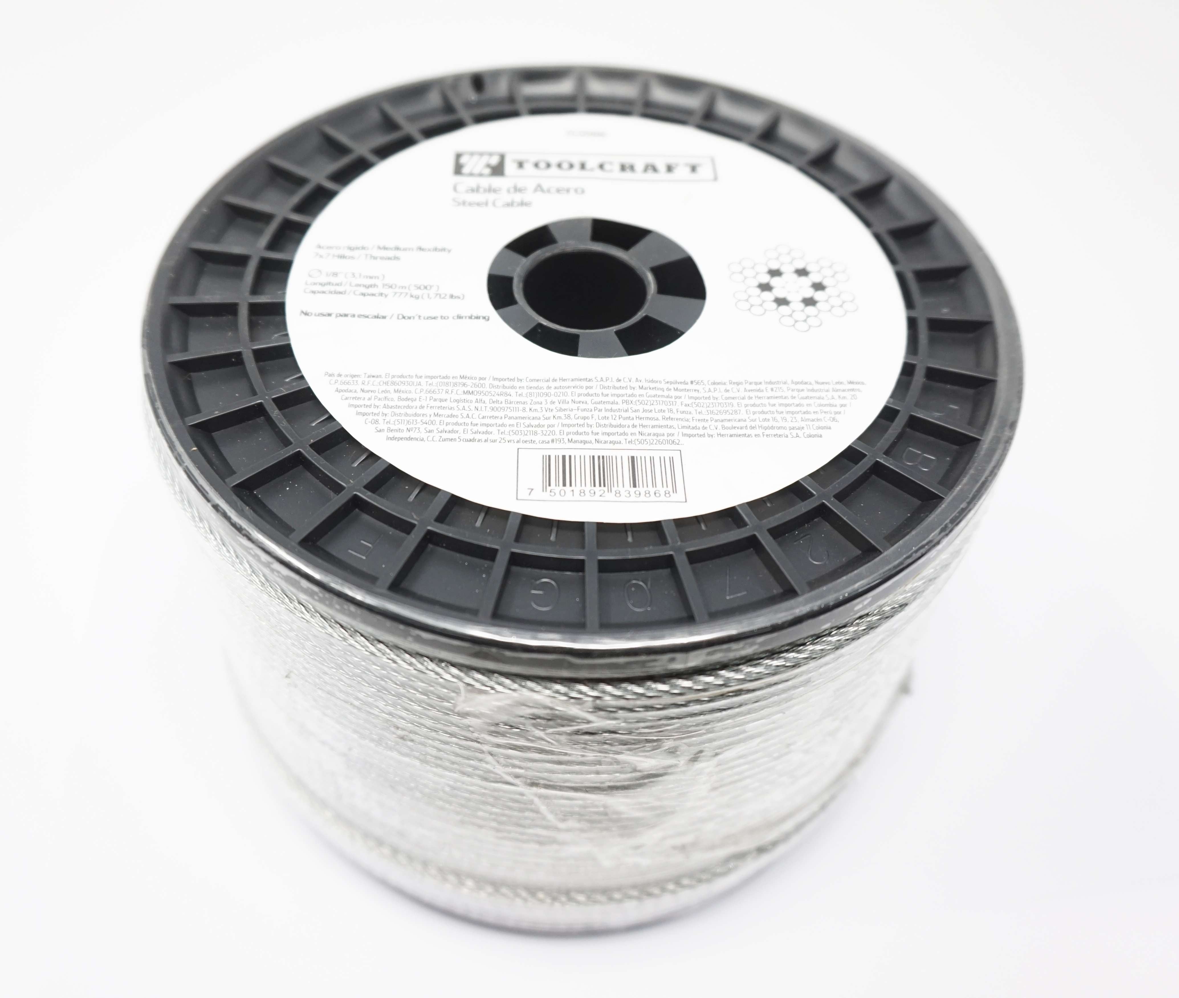 Cable de acero 3/16 Pulg 75 Mts 213508 OBI