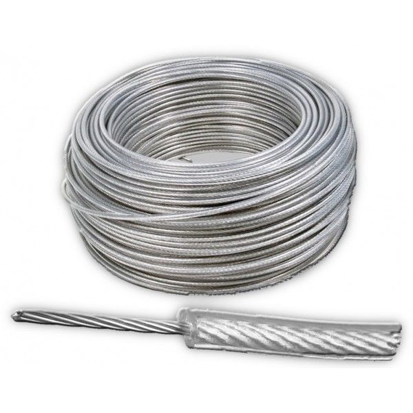 Cable de acero cubierto PVC 1/8X3/16 Pulg 7H 75M 213597 OBI 2