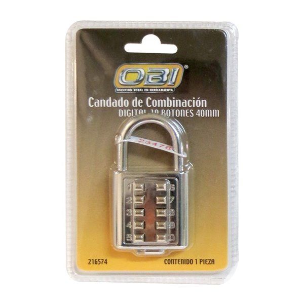 Candado de combinación de 10 dígitos 216574 OBI 2