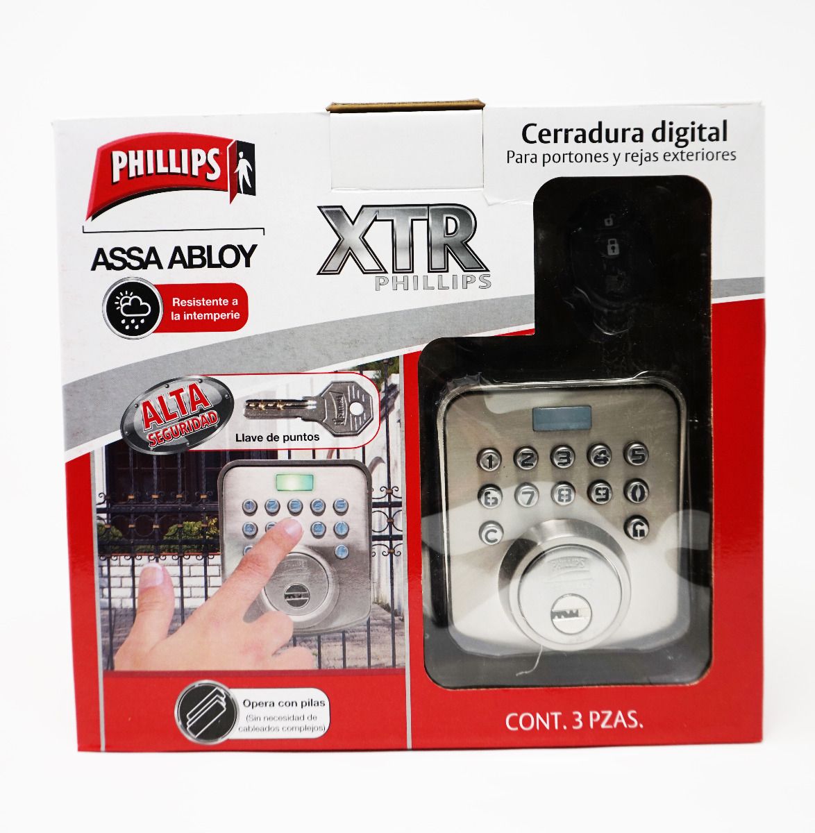 Cerradura digital para portones XTR Phillips 2