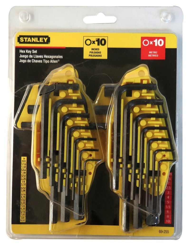 Juego de llaves Allen hexagonales Milimétricas/Standard 69-255 Stanley 3