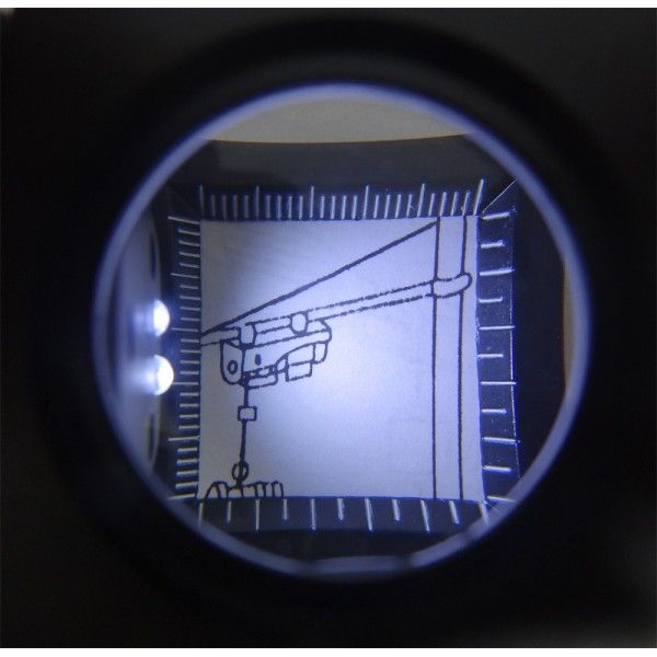 Lupa cuenta hilo con led 30mm 8X metal cristal Th9005B 260622 Obi 5