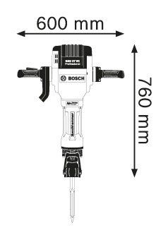 Martillo demoledor 1500W 1130A Bosch 4